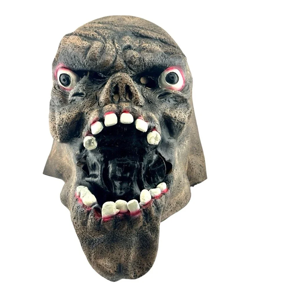 VTG 1997 Cesar Halloween Mask Vinyl Monster Skull Zombie Ghoul Horror Rare 90s